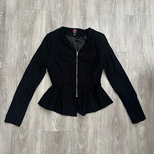 Bebe Y2K Black Peplum Jacket